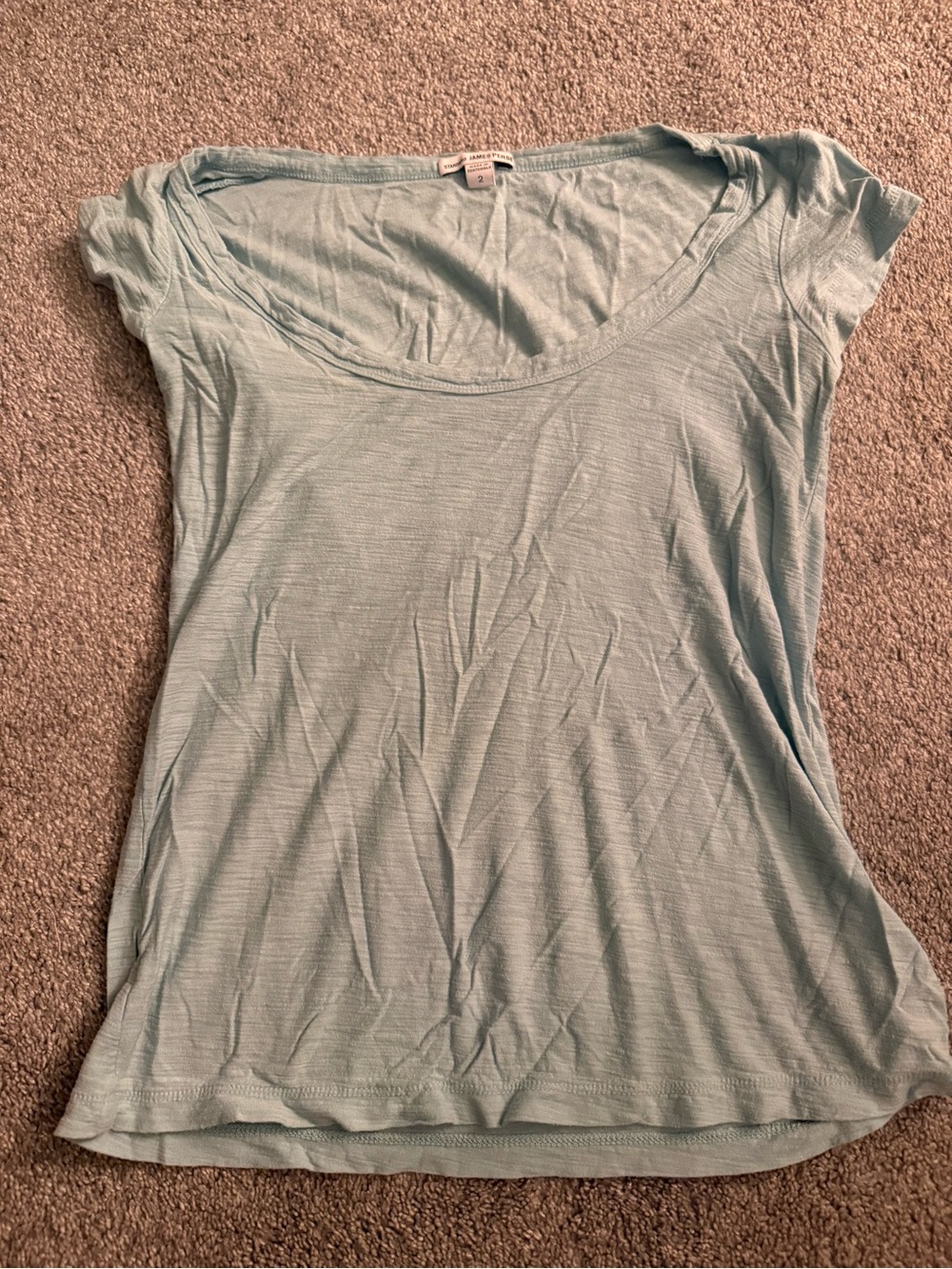 James Perse Light Blue Scoop Neck Women's Tee